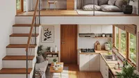 . Model Rumah Kecil 4x6 Tanpa Sekat. Foto: Gemini