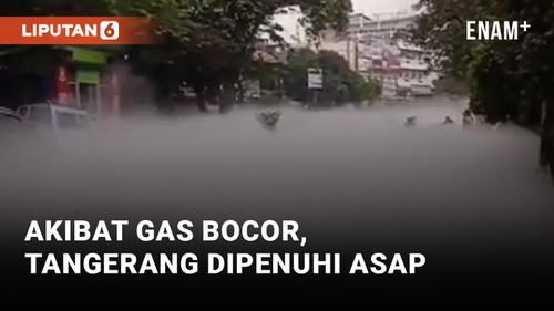 VIDEO: Gas CO2 Bocor, Jalanan di Tangerang Penuh dengan Asap