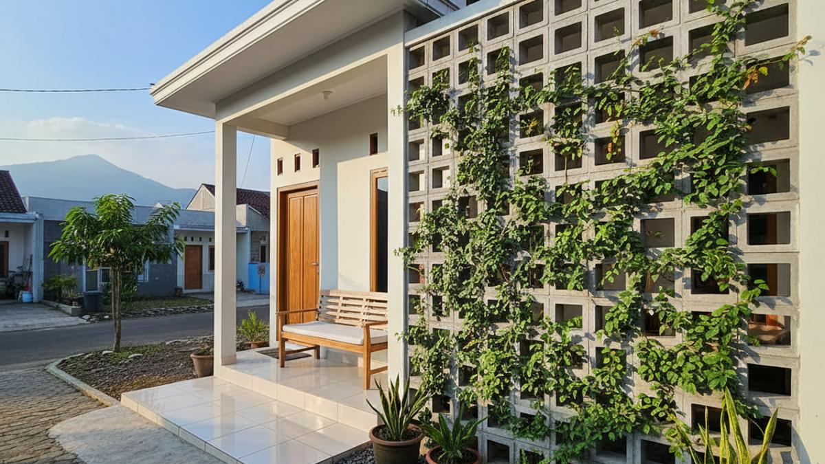 7 Inspirasi Teras Roster Berpadu Tanaman Rambat untuk Tampilan Rumah Modern yang Sejuk