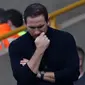 Ekspresi kecewa manajer tim Chelsea, Frank Lampard setelah timnya tertinggal 0-1 dari Wolverhampton Wanderers pada laga pekan ke-30 Liga Inggris 2022/2023 di Molineux Stadium, Wolverhampton, Sabtu (8/4/2023). (AFP/Darren Staples)