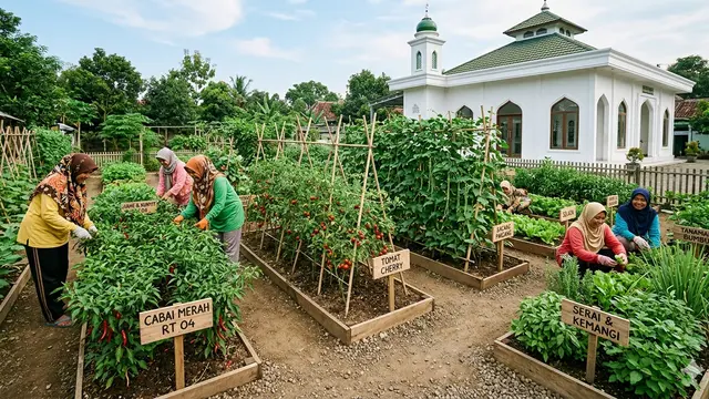 Inspirasi Community Garden Ibu-Ibu RT di Area Dekat Mushola atau Balai Warga/Gemini