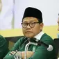 Ketum PKB Muhaimin Iskandar (Cak Imin) menghadiri Pembukaan Rakornas LPP DPP PKB, Jakarta, Sabtu (29/4). Muhaimin mengatakan PKB menargetkan tahun 2019 harus memenangkan Pemilu atau minimal kedua partai terbesar. (Liputan6.com/Angga Yuniar)