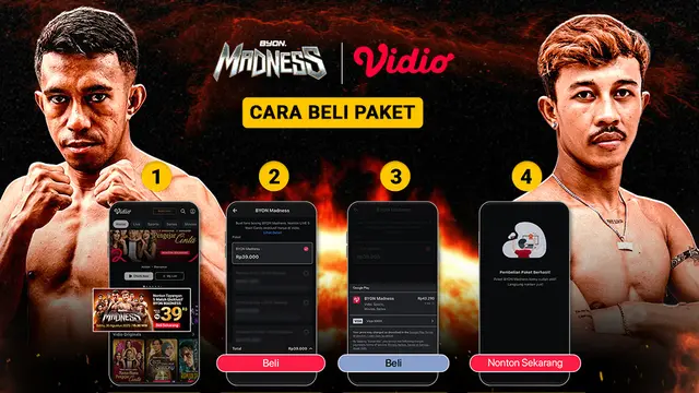 Cara nonton Pay-Per-View BYON Madnes 2 di Vidio