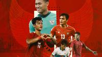 Timnas Indonesia - Pemain Timnas Indonesia U-23: Muhammad Riyandi, Alfeandra Dewangga, Pratama Arhan, Rachmat Irianto, dan Syahrian Abimanyu (Bola.com/Adreanus Titus)