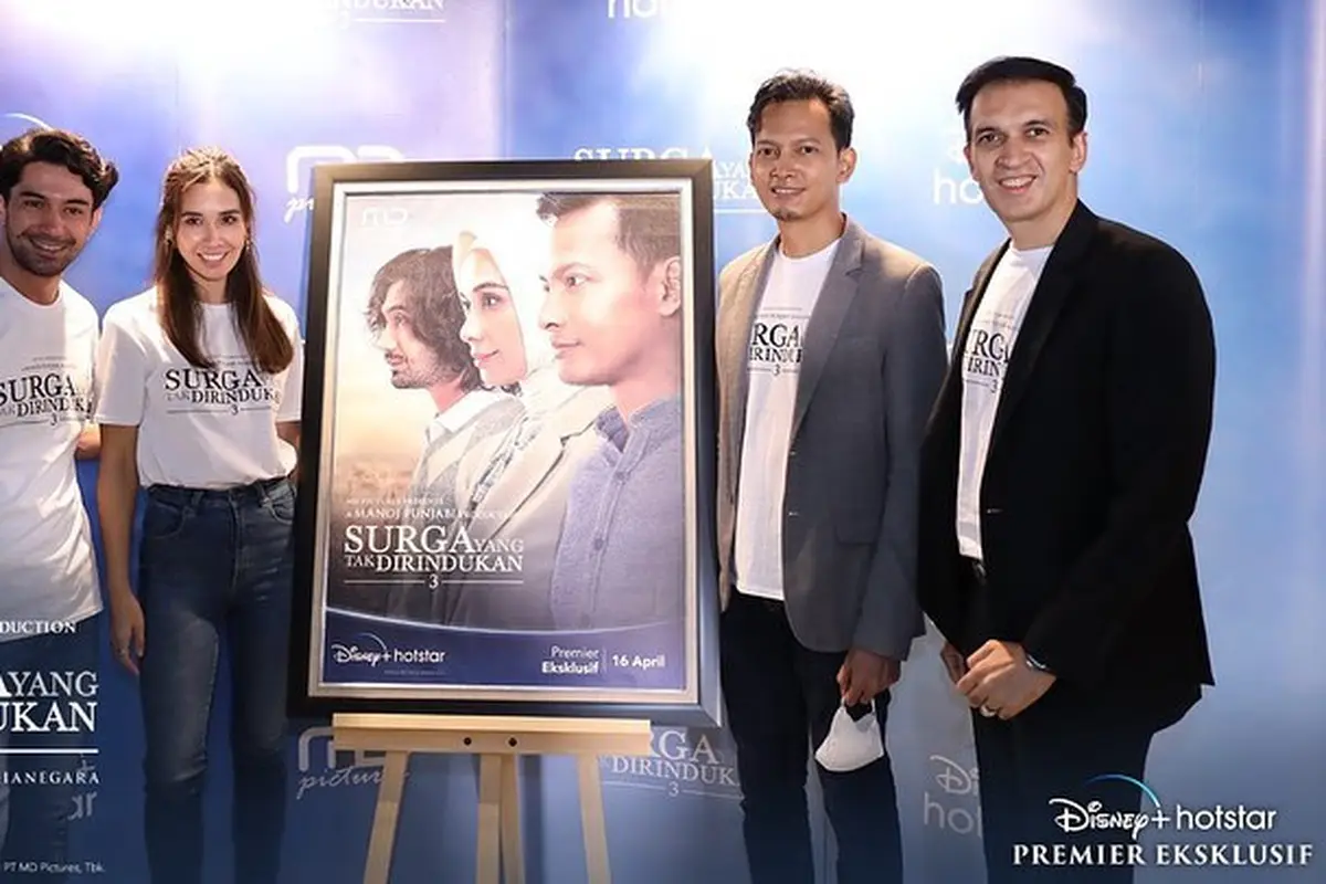 Suasana konferensi pers Surga Yang Tak Dirindukan 3. (Foto: Instagram @mdpictures_official)