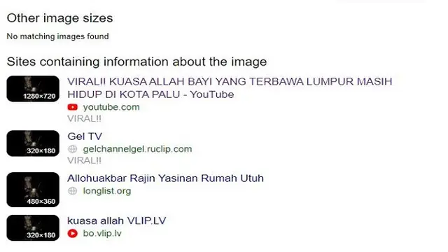 Gambar Tangkapan Layar Penelusuran Foto Menggunakan Situs Yandex.