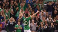 Robbie Keane memulai karir sepak bola internasional pada tahun 1998. (Reuters/Clodagh Kilcoyne)