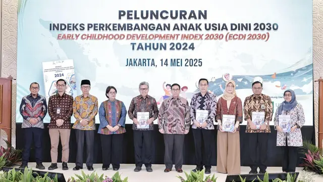 peluncuran Early Childhood Development Index (ECDI2030) di Jakarta, Rabu (14/5/2025).