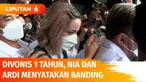 Vonis hukuman 1 tahun penjara dijatuhkan Majelis Hakim PN Jakarta Pusat kepada Nia Ramadhani dan Ardi Bakrie serta sopirnya. Putusan tersebut lebih berat dari tuntutan JPU yakni 12 bulan rehabilitasi. Nia, Ardi, dan sopirnya langsung menyatakan bandi...