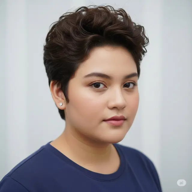 Asymmetric Curly Bob