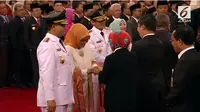 Berikut penampilan anggun dan cantik para istri saat pelantikan Anies-Sandi.