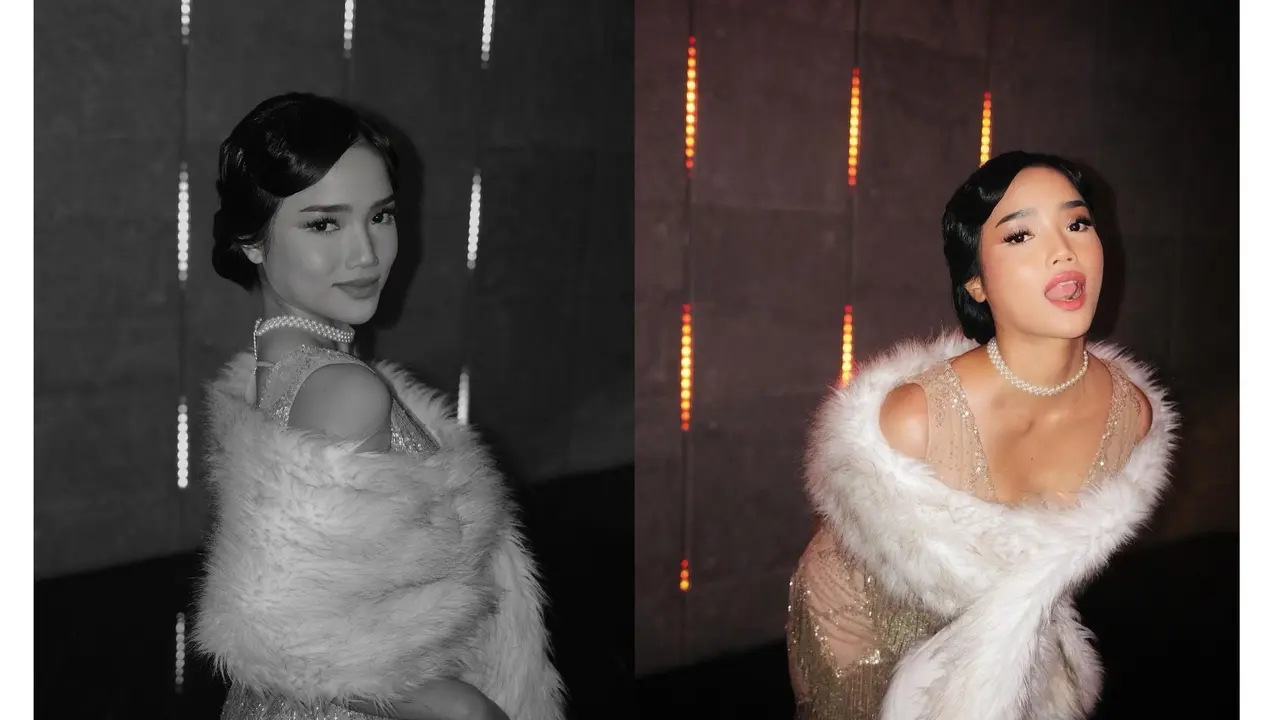 Gaya Menawan Fuji Kenakan Outfit Retro yang Glamor