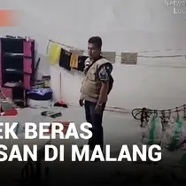 Polisi Bongkar Prakter Beras Oplosan di Malang