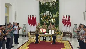 Presiden Joko Widodo atau Jokowi menyebut 29 perusahaan Singapura antusias berinvestasi di Ibu Kota Nusantara (IKN), Kalimantan Timur. (Lizsa Egeham).