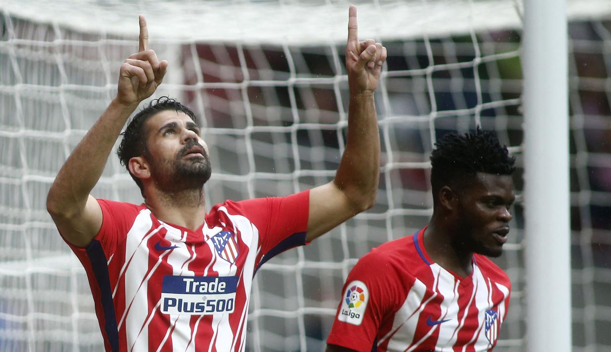 Diego Costa merupakan penyerang andalan Atletico Madrid pada tahun 2010 hingga 2014. Berkat penampilan impresifnya, dirinya kemudian diboyong menuju Chelsea. Pada tahun 2018, Ia memutuskan untuk kembali ke Los Rojiblancos dan mencetak gol pada debutnya melawan Getafe. (Foto: AFP/Oscar Del Pozo)