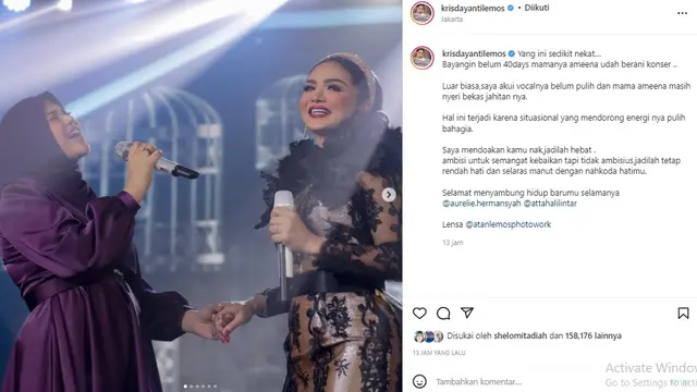 Aurel Hermansyah - Krisdayanti (Foto: Instagram/@krisdayantilemos)