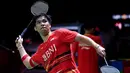 Leo Rolly Carnando/Daniel Marthin jadi satu-satunya wakil tuan rumah di final Indonesia Masters 2024. (ADEK BERRY/AFP)