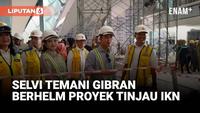 Selvi Pakai Helm Proyek Temani Wapres Gibran Akhir Tahun Tinjau IKN