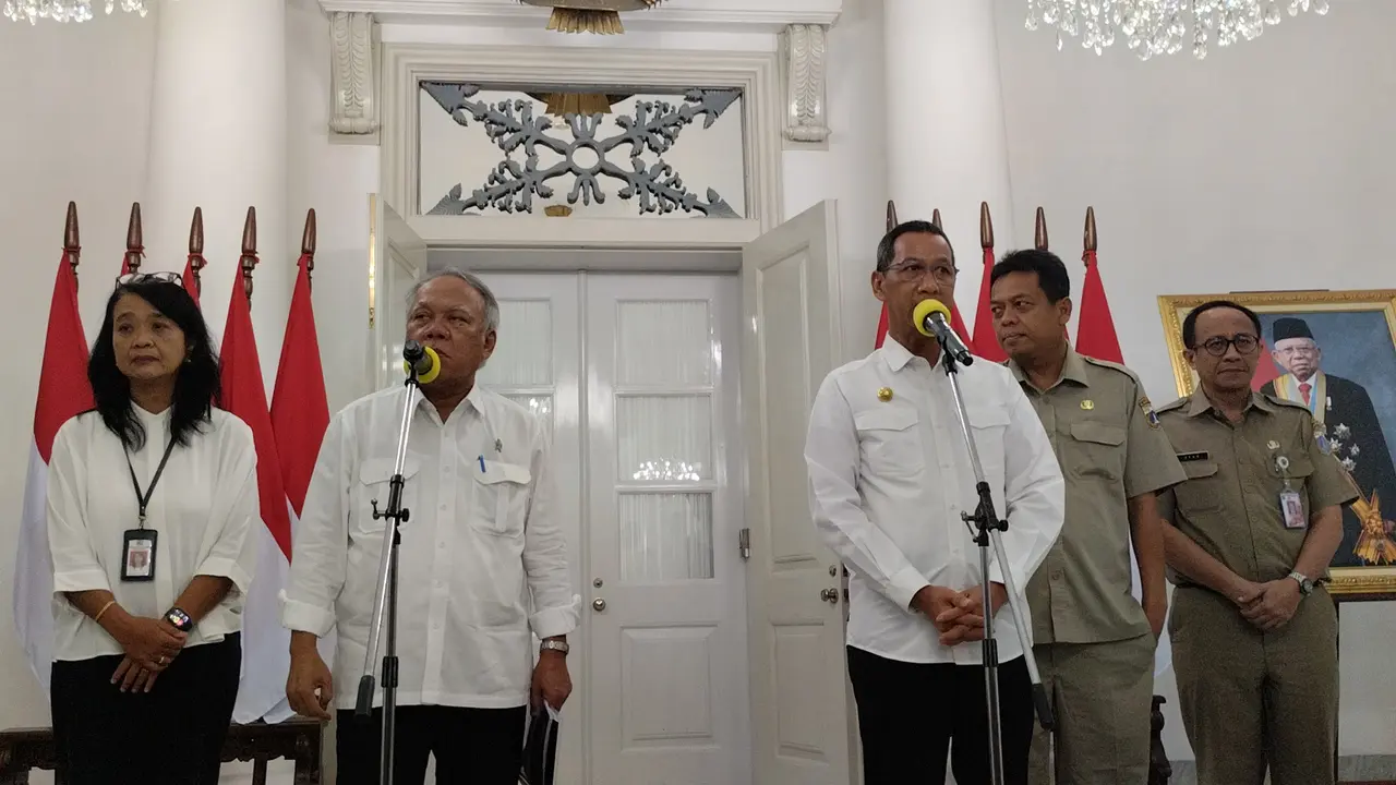 Menteri PUPR Basuki Hadimuljono dan Penjabat (Pj) Gubernur DKI Jakarta Heru Budi Hartono mengumumkan akan bekerja sama untuk menata kembali kawasan Monas
