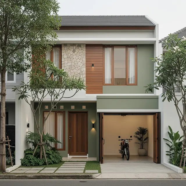 Gambar Rumah Minimalis Cat Hijau