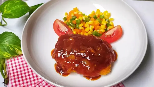 Resep steak tahu oatmeal saus lada hitam. (dok. Cookpad @lailazegaff)