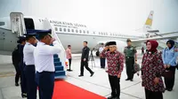 Wakil Presiden (Wapres) Ma’ruf Amin bertolak ke Kabupaten Banyuasin, Sumatera Selatan (Sumsel), Selasa (06/07/2023,) untuk menghadiri Puncak Peringatan Hari Keluarga Nasional (Harganas) ke-30.