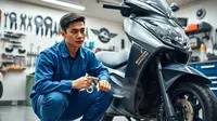 cara menghaluskan suara mesin motor matic ©Ilustrasi dibuat Stable Diffusion