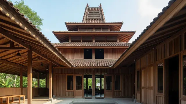 Rumah Desa Dengan Lorong Angin
