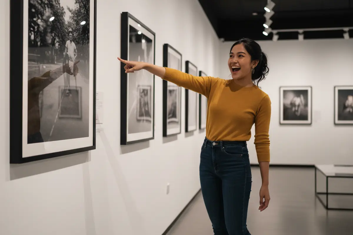 Prompt AI Edit Foto Sedang di Museum