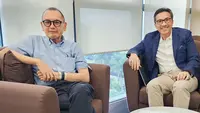 Direktur Utama Superbank Tigor M. Siahaan (kanan) berbagi wawasan mengenai perkembangan sektor perbankan Indonesia dipandu oleh Manggi Habir, Visiting Fellow ISEAS Yusof Ishak Institute (kiri) dalam webinar 'Digital Trends Altering Indonesia's Banking Landscape'.(Dok Superbank)
