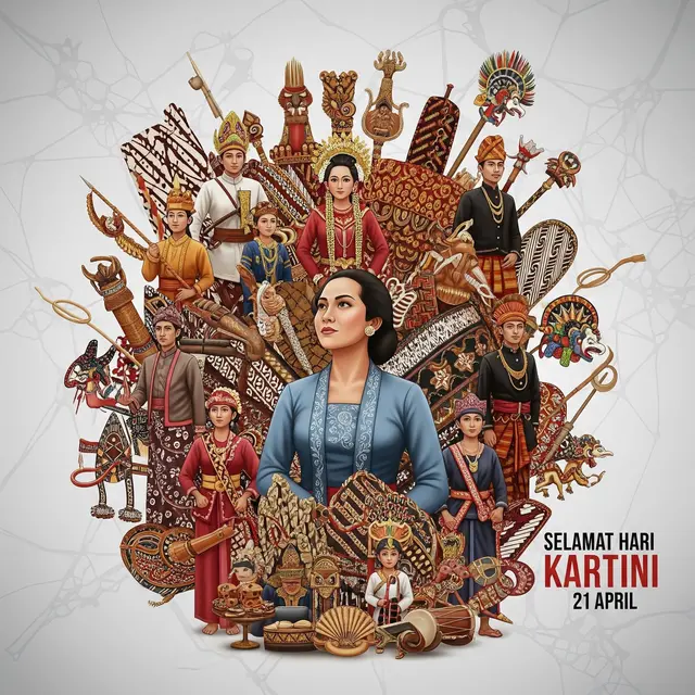 Desain Poster Hari Kartini yang Unik dan Elegan (AI)
