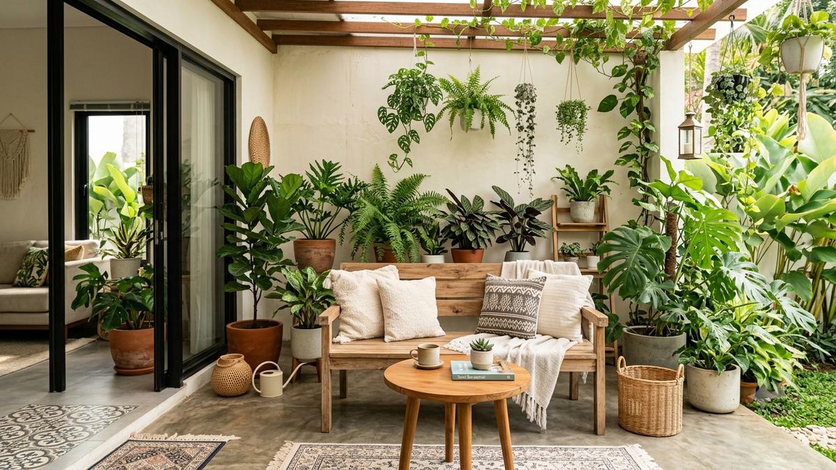 7 Model Teras Rumah yang Sejuk dengan Tanaman Hias Daun, Bikin Betah Bersantai Tanpa Renovasi Besar