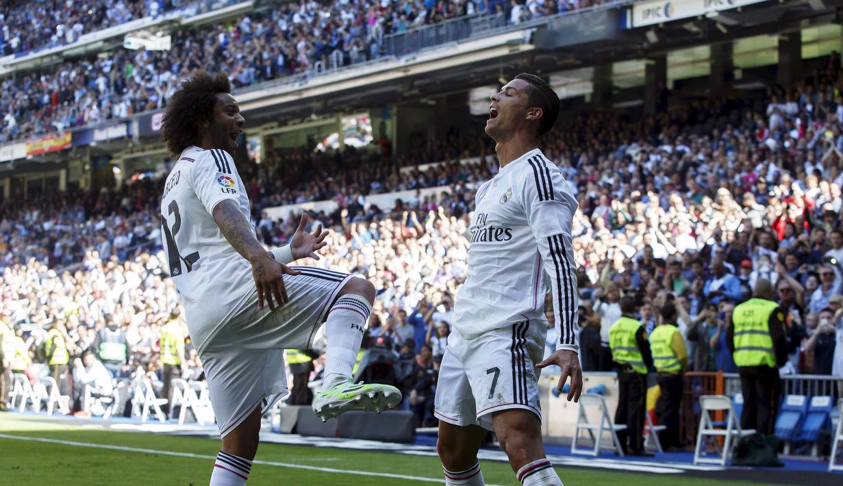 Selebrasi gol Ronaldo ke gawang Granada