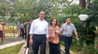 Gubernur DKI Anies Baswedan mengunjungi Taman Tebet Honda Jakarta. (Liputan6.com/Ika Defianti)