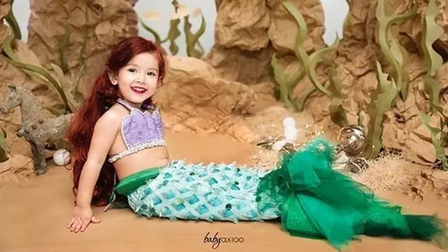 6 Potret Menggemaskan Sera, Putri Yasmine Wildblood Jadi Ariel Little Mermaid