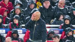 Duel yang digelar di Anfield, Rabu (15/4/2026) dini hari WIB itu memastikan PSG melaju ke semifinal dengan agregat meyakinkan 4-0. (AP Photo/Dave Shopland)