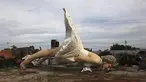 Patung raksasa aktris Marilyn Monroe terlihat di lokasi pembuangan sampah di Guigang, Tiongkok, Rabu (18/6/14). (REUTERS/China Daily