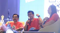 Talkshow Literasi Digital berjalan secara interaktif di tengah hiburan Tangerang Digital Festival 2023 yang telah berjalan dalam dua hari terakhir, 12-13 Agustus 2023. (Liputan6.com/Pramita Tristiawati)