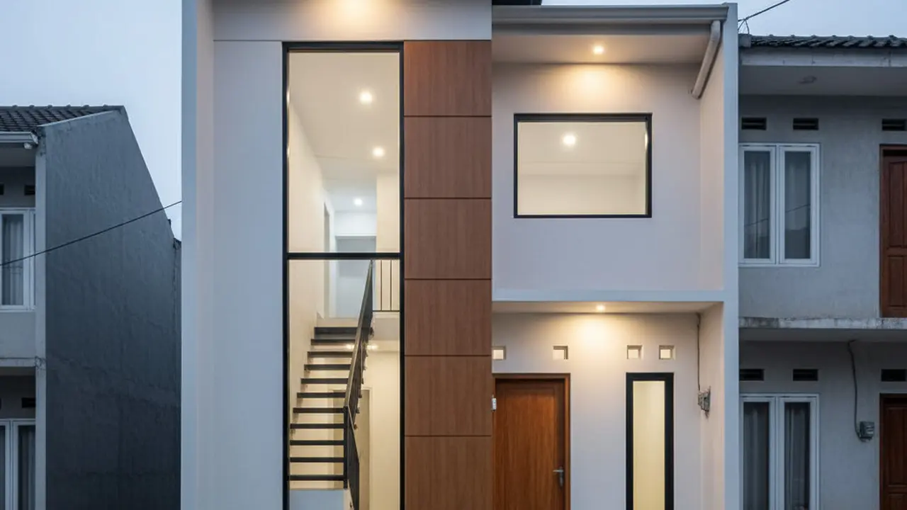 7 Gambar Rumah Kecil Tanpa Halaman yang Tetap Nyaman, Desain Praktis untuk Lahan Terbatas