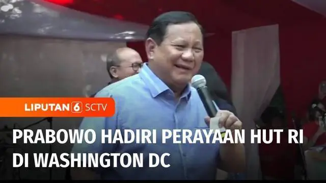 Menteri Pertahanan Prabowo Subianto menghadiri perayaan HUT Ke-78 Republik Indonesia digelar di Washington DC, Amerika Serikat. Kehadiran Prabowo disambut antusias warga Indonesia yang tinggal di Amerika.