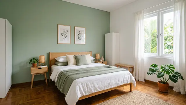 Tips Memadukan 2 Warna Cat Kamar Tidur (AI Generated)