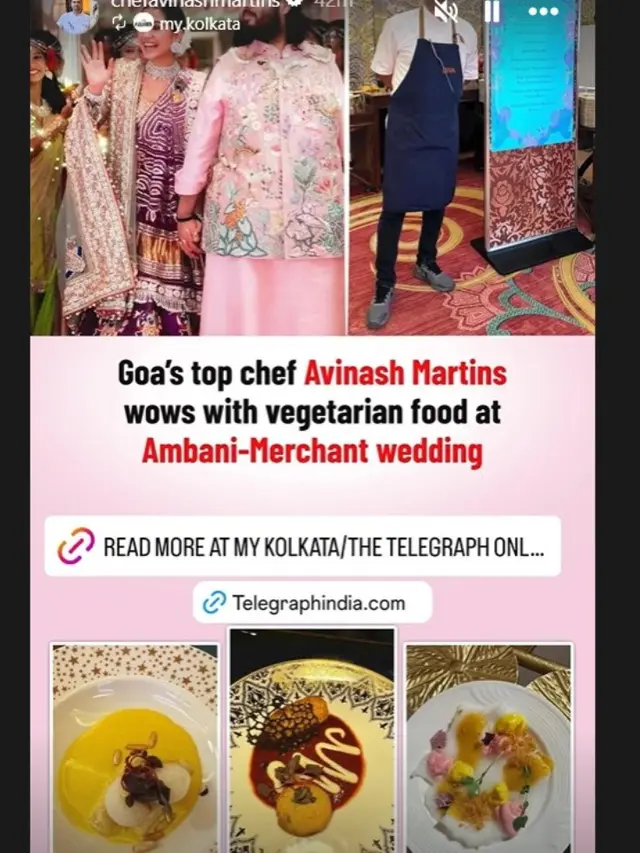 Hidangan di Pernikahan Anant Ambani, dari Makanan India sampai Menu Eksklusif Kreasi Chef dari Restoran Terbaik Dunia