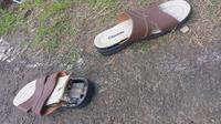 Sandal mencurigakan berisi rangkaian kabel ditemukan di Lapas Wanita Tangerang. (Istimewa)
