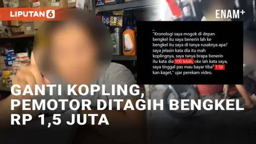 VIDEO: Viral Pemotor Terkejut Diminta Bayar Rp 1,5 Juta ke Bengkel Usai Ganti Kopling