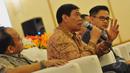Menteri Koordinator Politik Hukum dan Kemanan (Menkopolhukam) Tedjo Edhy Purdijatno saat menghadiri acara diskusi “Terbukanya Papua Bagi Jurnalis Asing”, di Auditorium Adhyana, Wisma Antara, Jakarta, Selasa (26/5/2015). (Liputan6.com/Andrian M Tunay)
