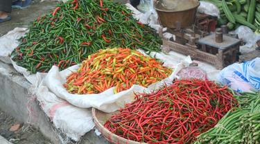 Pantauan pasar harga cabai (Foto: Liputan6.com/Muhamad Ridlo)