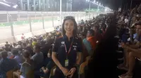 Desainer Karla Jasmina Deg-degan Nonton F1 GP Singapura