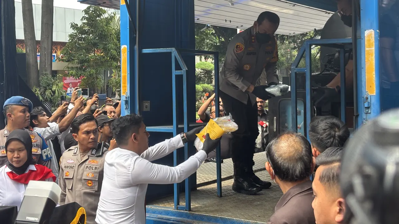 Pemusnahan 1,14 ton narkoba hasil sitaan Direktorat Narkoba Polda Metro Jaya.