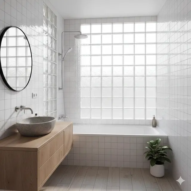 Gambar Glass Block Rumah Minimalis (Foto: Gemini AI)