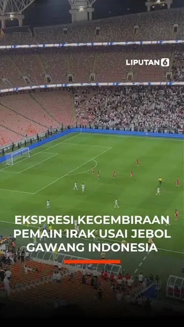Ekspresi Kegembiraan Pemain Irak Usai Jebol Gawang Indonesia